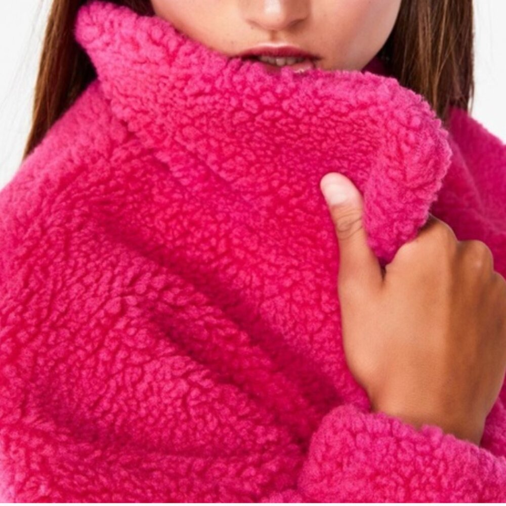 I.AM.GIA x Dolls Kill Flirty Rose Pixie Sherpa Coat Size M - Picture 5 of 8
